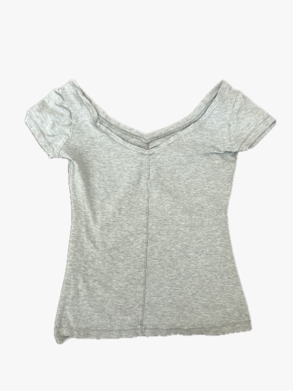 Women's Gray V-Neck Tee